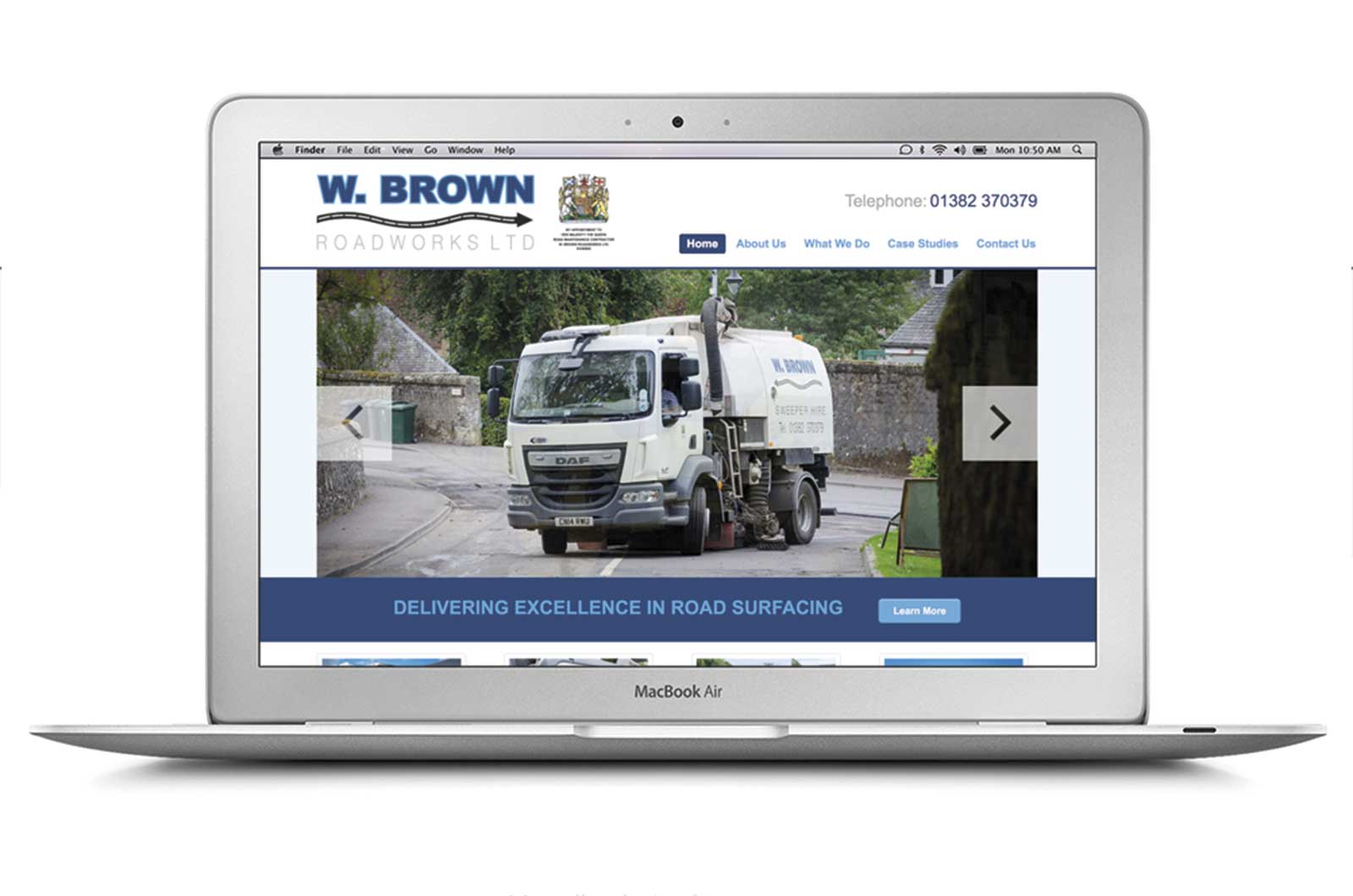 W Brown Roadworks Website